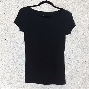 CLEARANCE Andrea Jovine t-shirt solid color dark navy / black short sleeves